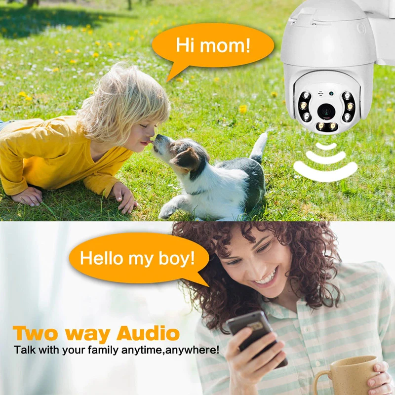 Camera supraveghere WIFI, 3MP, FULL HD, vedere color noaptea, Micro SD, Rotire 360, detectie forma umana [2]