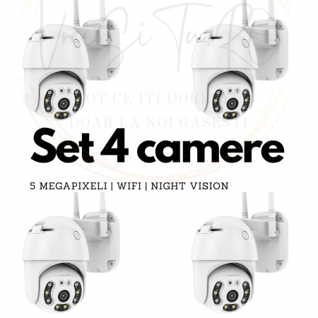 CAMERE SUPRAVEGHERE - Camera supraveghere WIFI, 5MP, FULL HD,Aplicatie YooSee  vedere color noaptea, Micro SD, Rotire 360, detectie forma umana