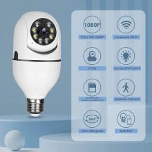Camera Supraveghere WiFi  Panoramica Mod vedere nocturna Rotatie 360 grade, Alb [4]