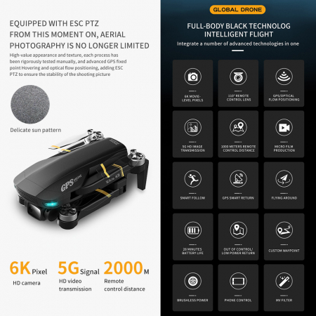 Drona 6k WiFi GPS Profesionala GD93PRO [4]