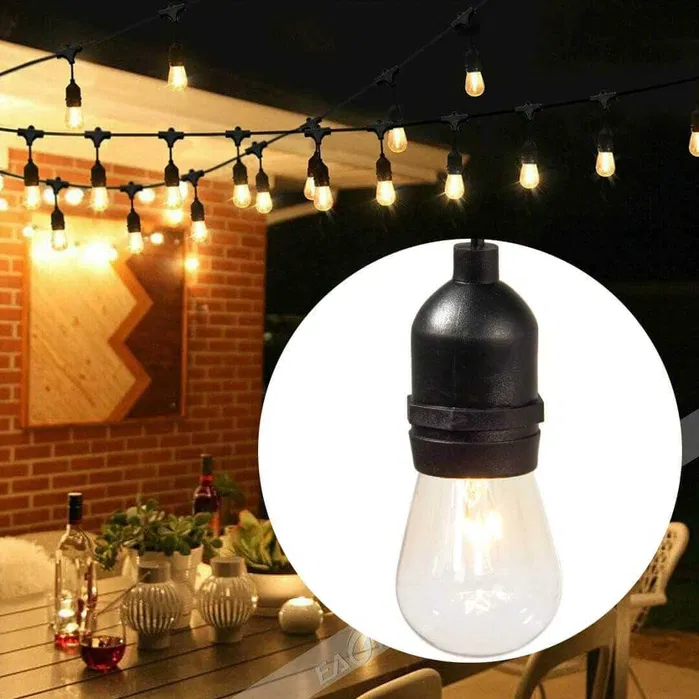 CASA SI GRADINA - Ghirlanda Luminoasa 5m 10 Becuri incluse, cu LED, Lumina Calda,4w IP44