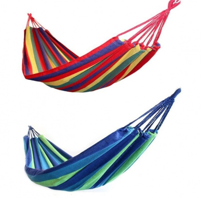 CASA SI GRADINA - Hamac Multicolor din Bumbac 220x80