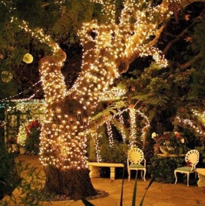 Instalatie cu incarcare solara, 300 LED, 30 metri, Alb cald [3]