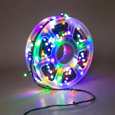 ARTICOLE DE SARBATORI - Instalatie de Craciun, Tip Liniara Rola 50 m, 300 LED-uri, Multicolor