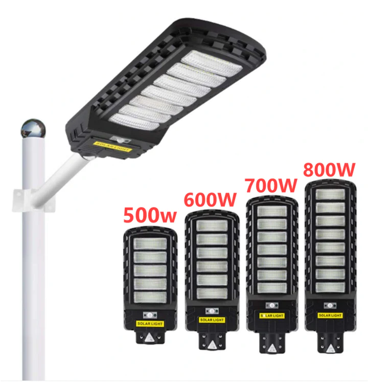 LAMPI SOLARE - Lampa Solara Jortan STREET , 500W , 600W , 700W , 800W Senzor de Miscare Si Telecomanda + Suport