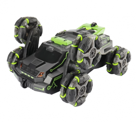 JUCARII - Masinuta Cascadorii Remote + Gesture Control cu Sase Roti cu Pulverizare Spray 4WD