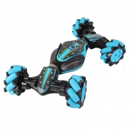 JUCARII - Masinuta cu Telecomanda pentru Cascadorii de Dimensiuni Mari 40x25cm Rosu cu Albastru