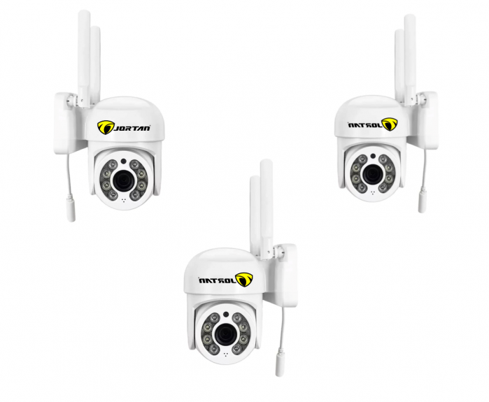 PACHETE PROMOTIONALE - Pachet 3 x Cameră de Supraveghere Jortan 8160QJ, WiFi HD cu Viziune Infraroșu și Protecție Avansată IP66
