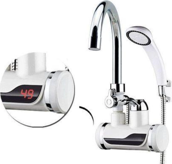 ARTICOLE BUCATARIE - Robinet electric instant apa calda cu display si furtun pentru dus