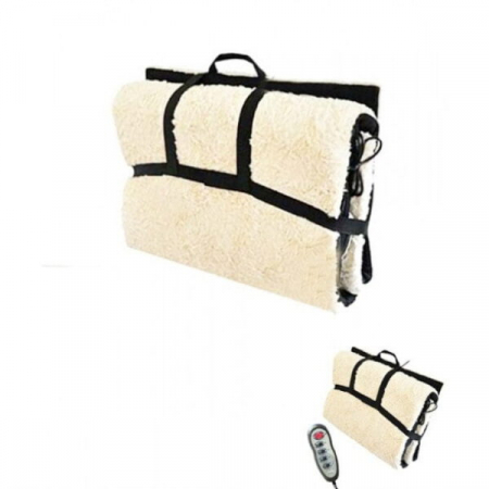 BOXE SI DEVICE-URI - Saltea Masaj cu Blana si Incalzire, 4 zone, 9 moduri de masaj