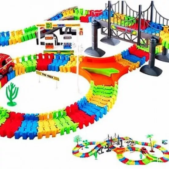 Set 2 Masinute cu Pista Flexibila Magic Tracks 360 Piese [1]