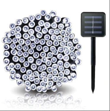 Set 2 x instalatie Gradina cu incarcare solara, 100 LED, 10 metri, alb rece [1]