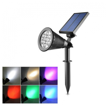 Set 3 Proiector LED Solar RGB pentru Exterior [2]