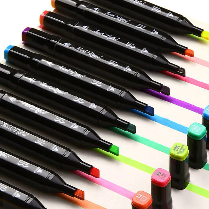 JUCARII - Set 48 Markere Profesionale cu Varf Dublu