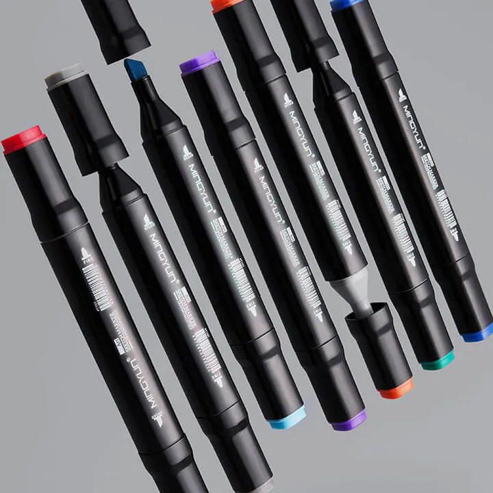 Set 60 Markere Profesionale cu Varf Dublu [2]