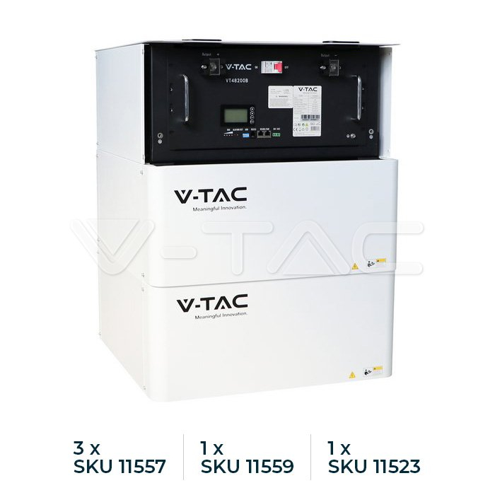 Acumulator Lithium V-TAC 9.6kWh, IP20, >6000 cicluri, BMS Incorporat [3]