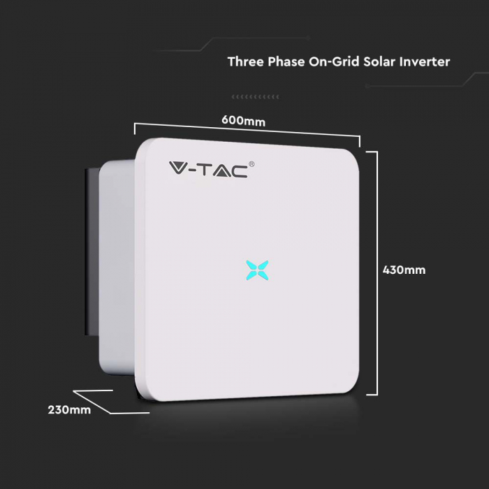 Invertor V-TAC, 30KW, On-GRID, Trifazat, IP66, Intrerupator DC [8]