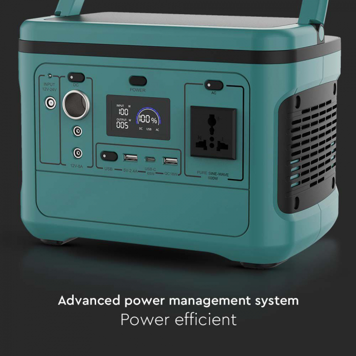 Statie de stocare portabila V-TAC, 500W, Port USB, USB-C, QUICK CHARGE, Incarcare Wireless [10]