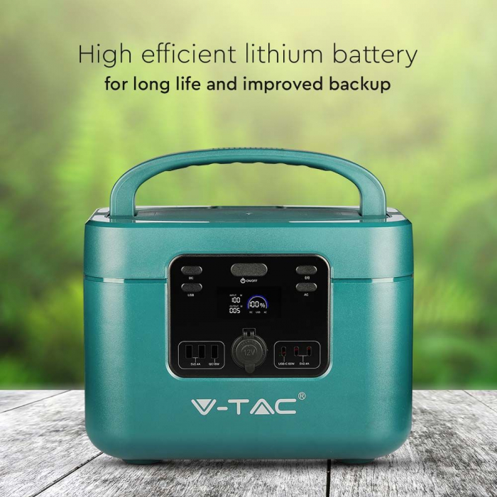 Statie de stocare portabila V-TAC, 1000W, Port USB, USB-C, QUICK CHARGE, Incarcare Wireless [15]