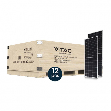 KIT-uri Solare Fotovoltaice - Kit Fotovoltaic 4.92kW, 12 Buc 410W Panou Solar Monocristalin 1722x1134x35mm