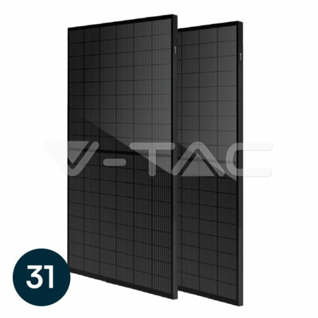 Panouri Fotovoltaice - Panou fotovoltaic V-TAC, 410W, Monocristalin, Garantie 10 ani, Palet 31 Bucati, Negru