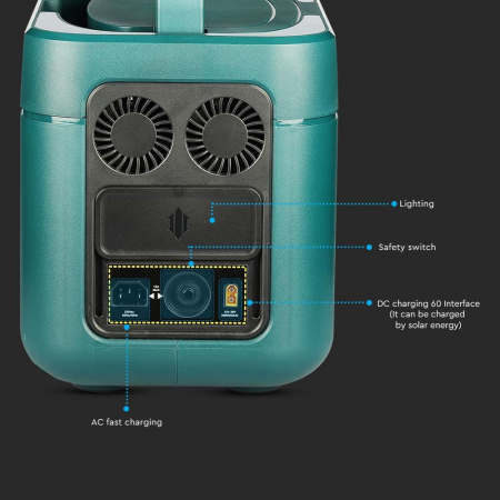 Statie de stocare portabila V-TAC, 1000W, Port USB, USB-C, QUICK CHARGE, Incarcare Wireless [8]