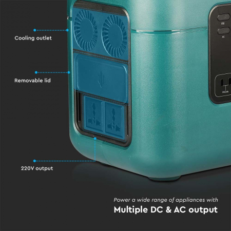 Statie de stocare portabila V-TAC, 1000W, Port USB, USB-C, QUICK CHARGE, Incarcare Wireless [9]