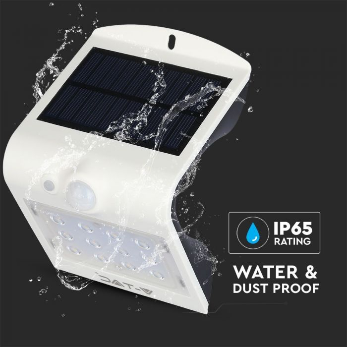 1.5W Lampă solară LED Alb natural Corp Alb [6]