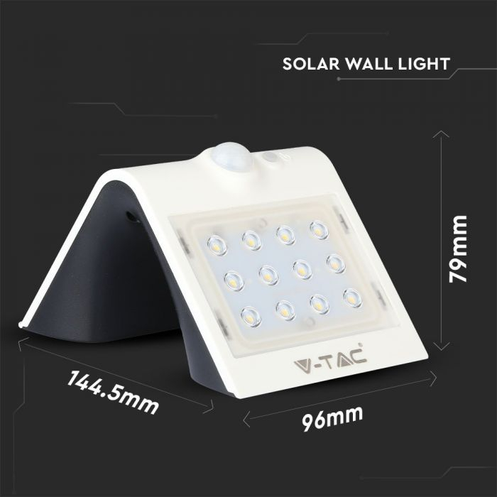 1.5W Lampă solară LED Alb natural Corp Alb [3]
