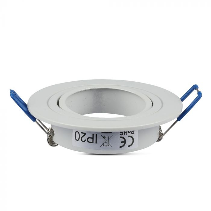 1 x Carcasă albă pentru spoturi LED GU10, Rotundă [2]