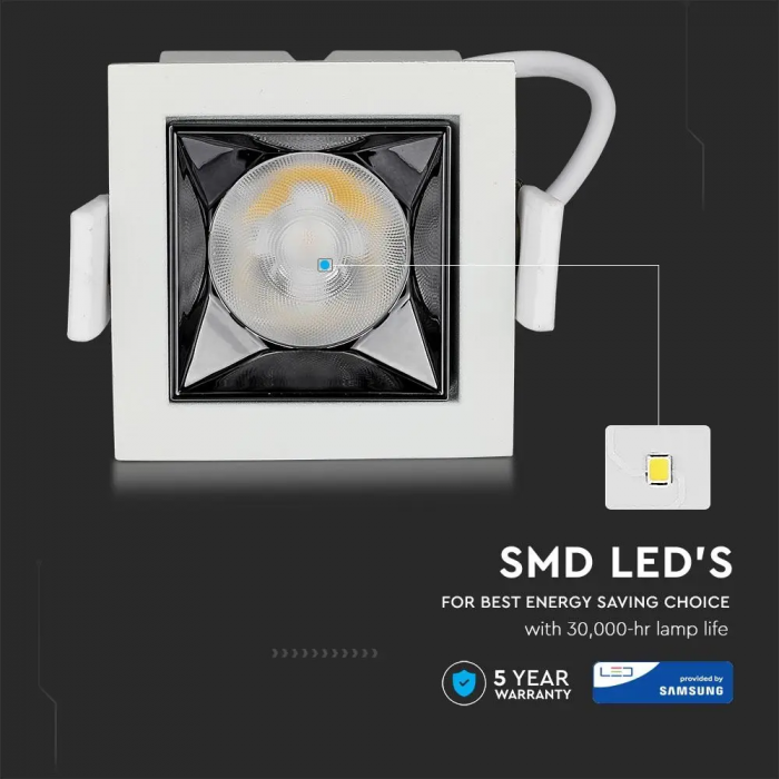 Spot LED V-TAC, 4W, Cip Samsung, Unghi 12° / 38°, 5 ani garantie [10]