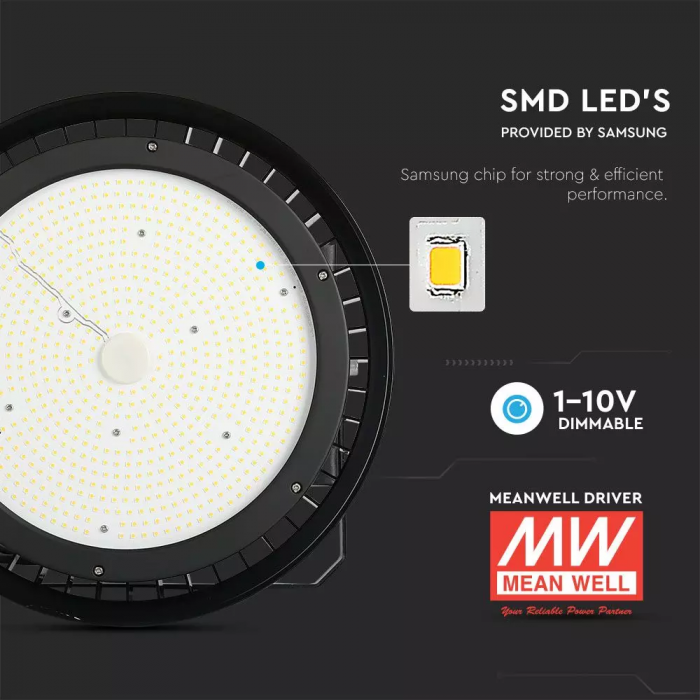Highbay LED V-TAC, 500W, Cip Samsung, Dimabil, Driver Meanwell, 120'D, 4000K [6]