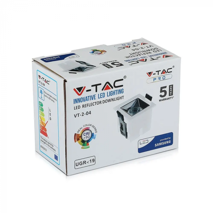 Spot LED V-TAC, 4W, Cip Samsung, Unghi 12° / 38°, 5 ani garantie [7]