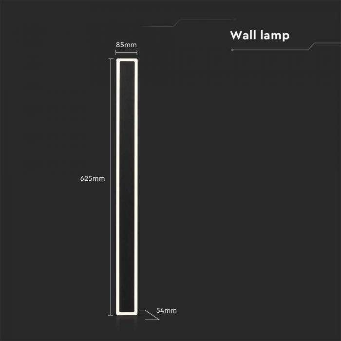 17W Lumină de Perete LED Corp Negru 3000K IP65 [4]