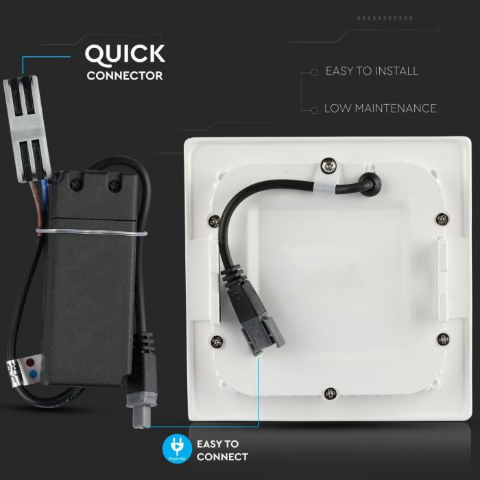 18W LED Panou Premium Cip SAMSUNG Pătrat 4000K [2]