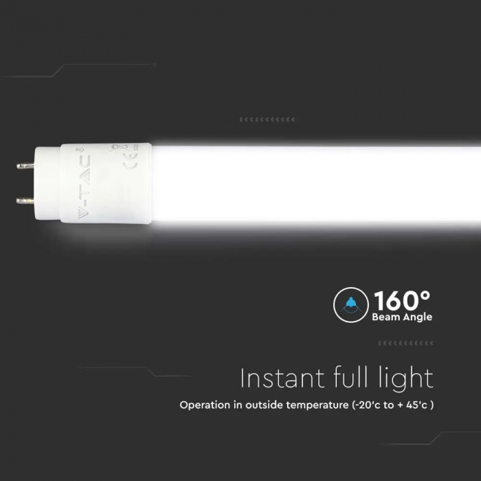 Tub LED G13-T8 V-TAC, 7.5W, 110lm/W, Nano-Plastic, 60cm, 5 ani Garantie [4]