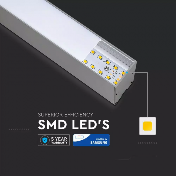 Lampa LED Liniara V-TAC, 40W, Cip Samsung, Montaj Suspendat, 5 Ani Garantie [6]