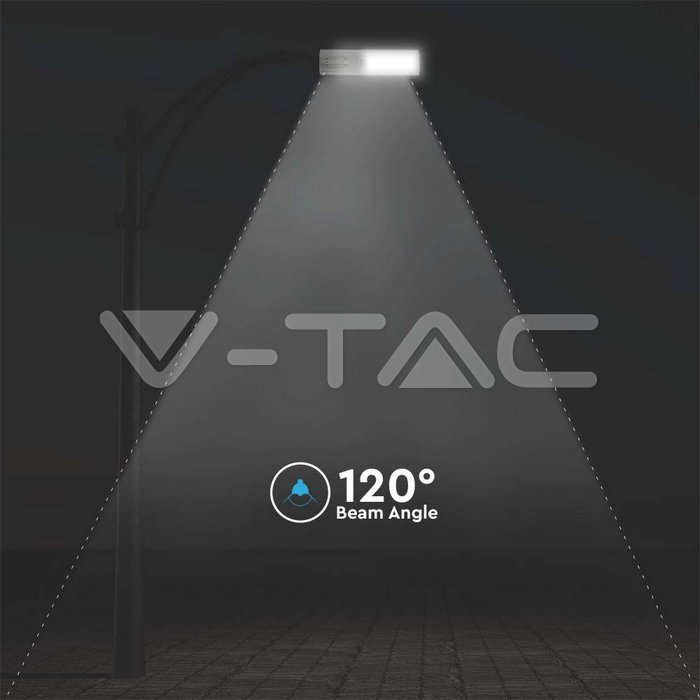 33W LED Lampă Stradală cu Panou Solar 6400K Aluminu + PC [2]