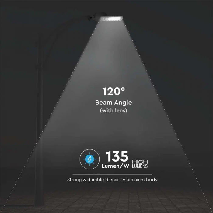 Lampa Stradala LED V-TAC, 50W, Slim, 6850lm, Cip Samsung, 135lm/W, 5 ani Garantie [7]