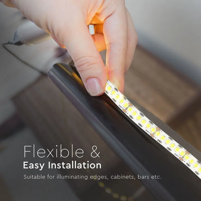 Banda LED V-TAC, 24V, 18w/m, 240 leduri/m, Cip Samsung, CRI>95, Rola 10m [4]