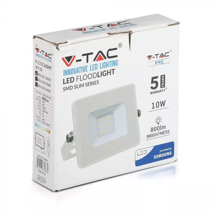 Proiector LED V-TAC Slim, 10W, Cip SAMSUNG, 80lm/w, 800lm [4]