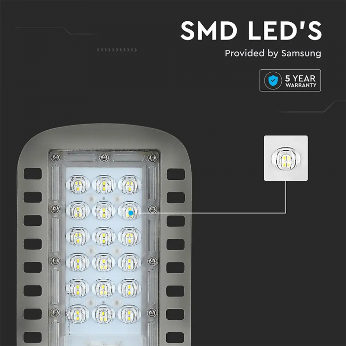 Lampa Stradala LED V-TAC, 50W, Slim, 6850lm, Cip Samsung, 135lm/W, 5 ani Garantie [8]