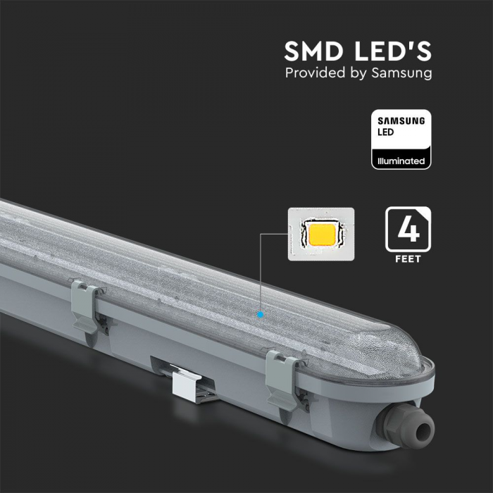 Lampa LED Industriala V-TAC, 36W, IP65, 120cm, 120lm/W, Cip Samsung [5]
