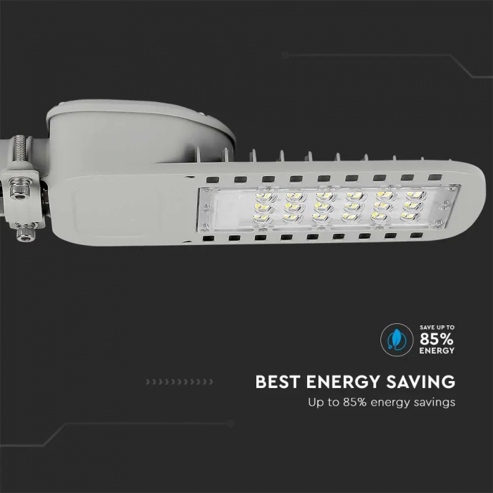 Lampa Stradala LED V-TAC, 30W, Slim, 4050lm, Cip Samsung, 135lm/W, 5 ani Garantie [10]
