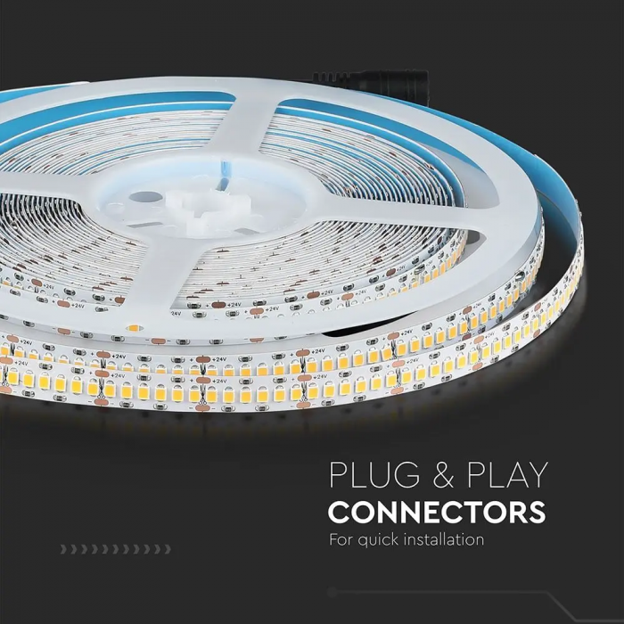 Banda LED V-TAC, 24V, 18w/m, 240 leduri/m, Cip Samsung, CRI>95, Rola 10m [6]