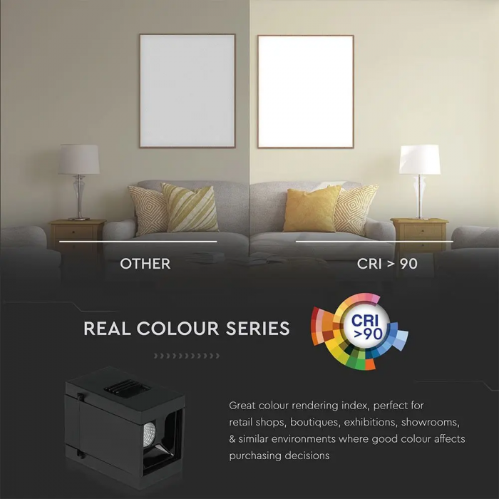 Spot Magnetic LED V-TAC, 1W, IP20, 24V, Negru, 4000K [4]