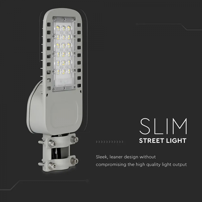 Lampa Stradala LED V-TAC, 30W, Slim, 4050lm, Cip Samsung, 135lm/W, 5 ani Garantie [12]