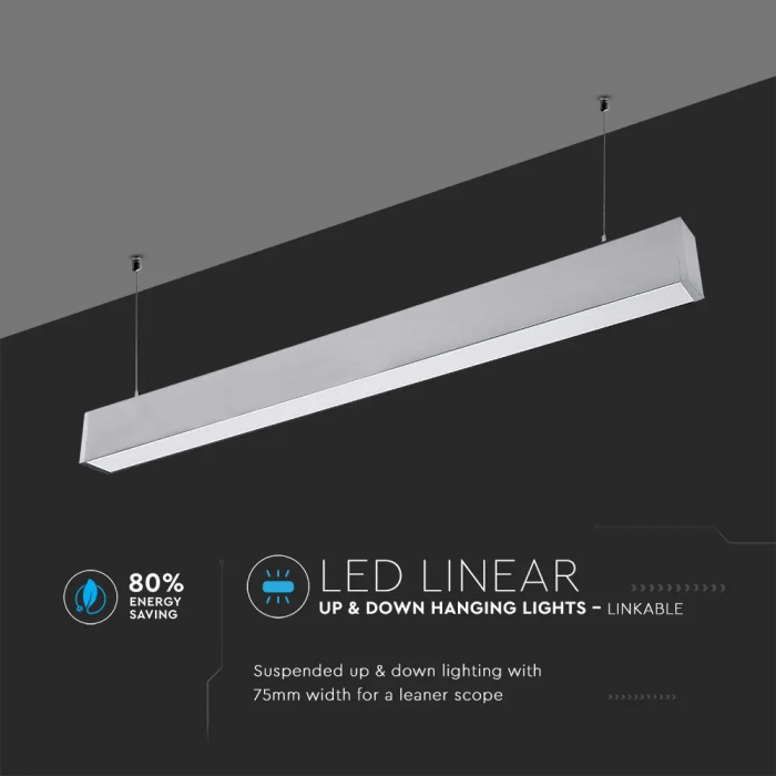 Lampa LED Liniara V-TAC, 60W, Conectabila, Cip Samsung, Lumina Neutra, Dimabil, Up-Down Lights [8]