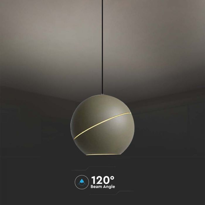 8.5W LED Lampă Suspendată Φ180 Cablu Ajustabil Touch On/Of Corp Auriu 3000K [4]