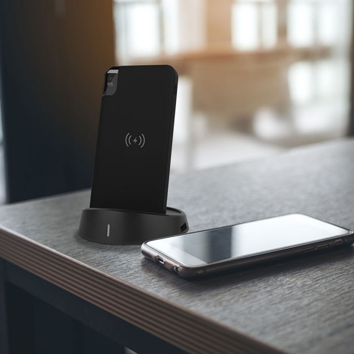 8000mAh Bateria Externă Încărcare Wireless & Display Negru Stativ Lampă Negru [2]